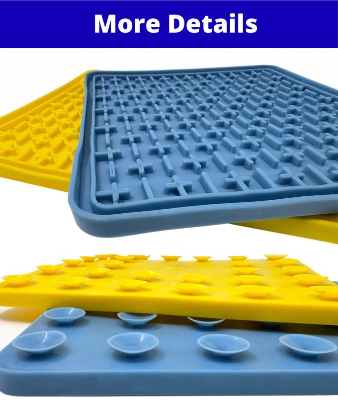 Dishwasher Safe Silicone Collapsible Lick Mat Dog With Suction Cups 0