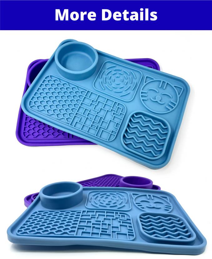 Silicone Dog Slow Feeding Mat Lick Mat For Dogs Cats With Suction Cups 0