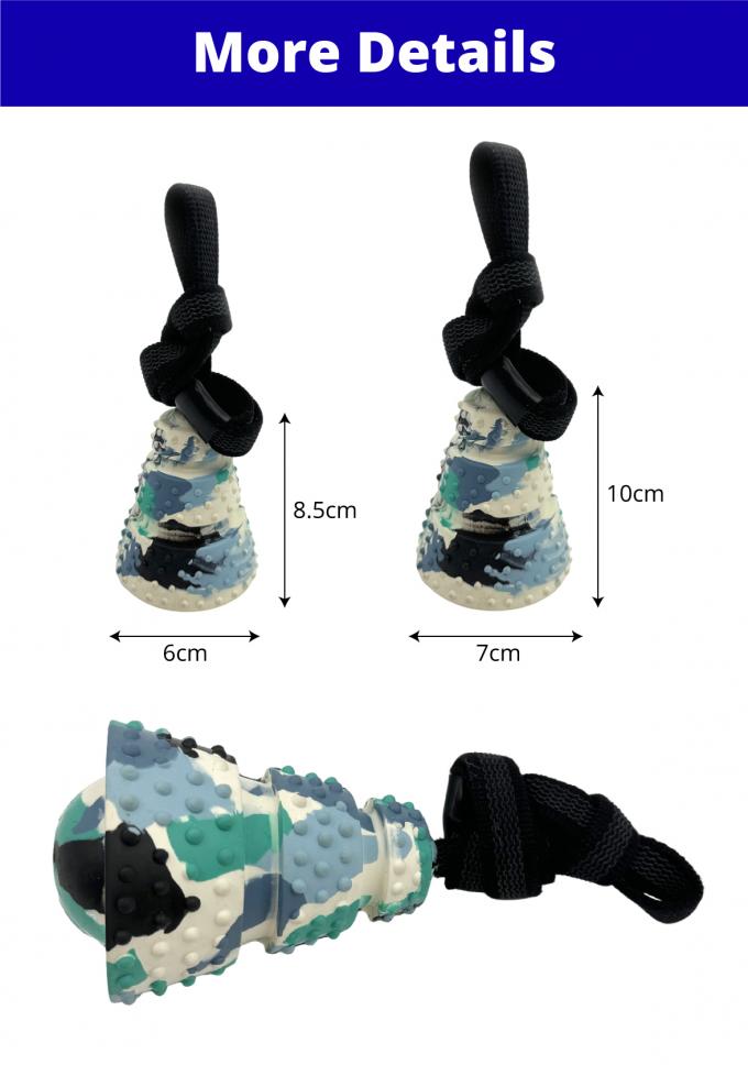 Rubber Pet Toy Cone Shape With Treat Slot Durable Chewable Promotes Oral Health 0