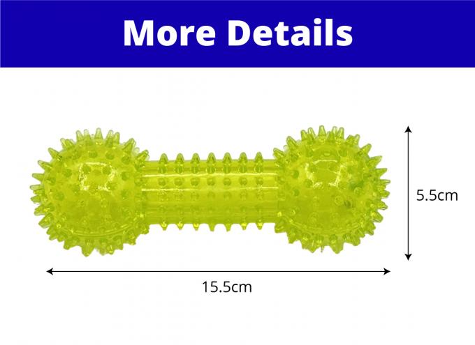 TPR Dental Bone Shape Dog Toy Safe Durable For Teeth Cleaning Chew Play 0