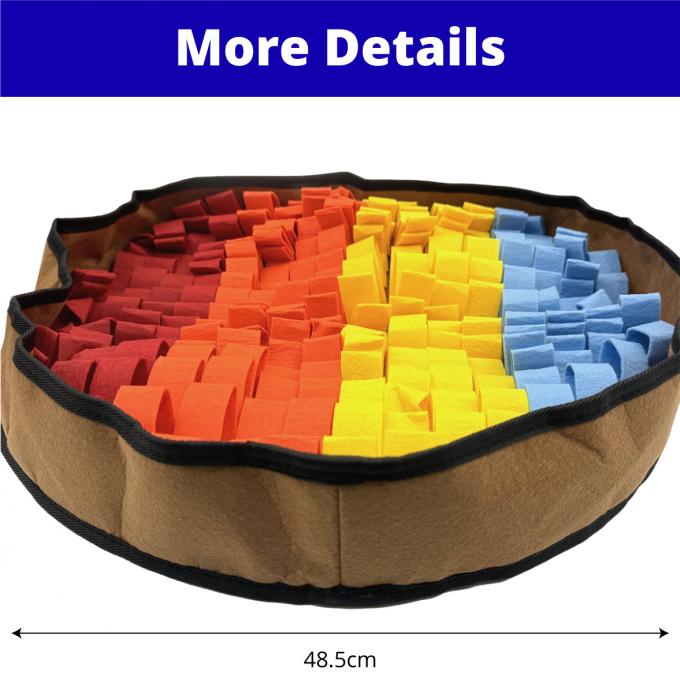 Round Snuffle Mat For Pets Nose Work Training Stress Relief Toy For Dogs 0