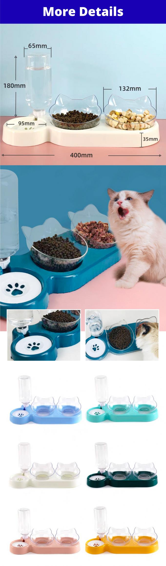 Automatic Pet Cat Water Feeder Dispenser 3 In 1 With Double Pet Bowl 0
