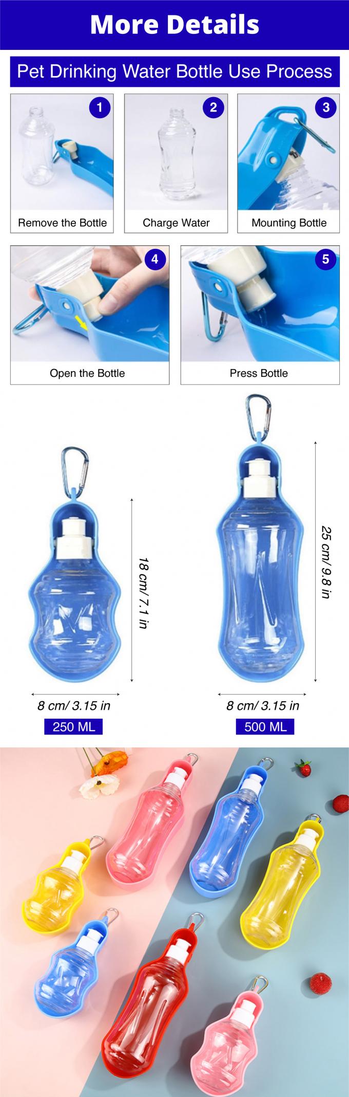 Travel Portable Dog Drinking Bottle Foldable Drinking Bowl For Outdoor Use 0