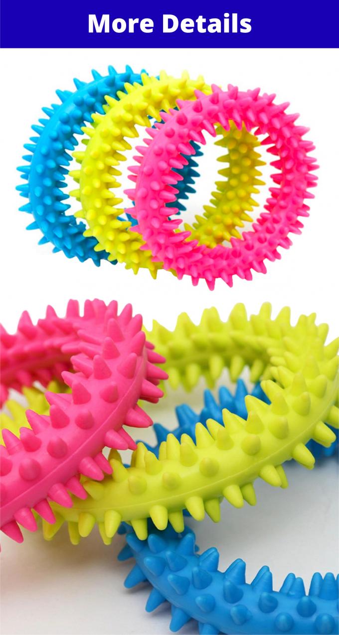 TPR Interactive Funny Dog Training Ring Chew Toy Play Toy Ring For Puppies 0