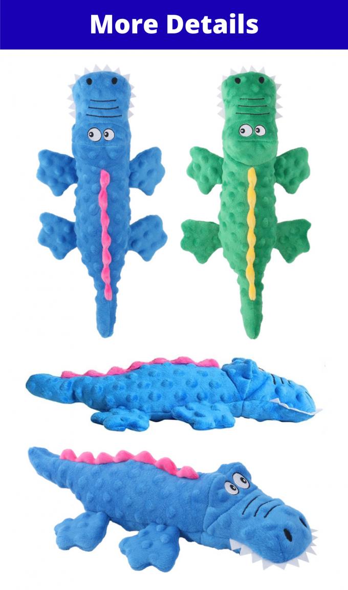 Plush Crocodile Squeaker Dog Toy With Sound Paper Airbag Relieves Anxiety 0