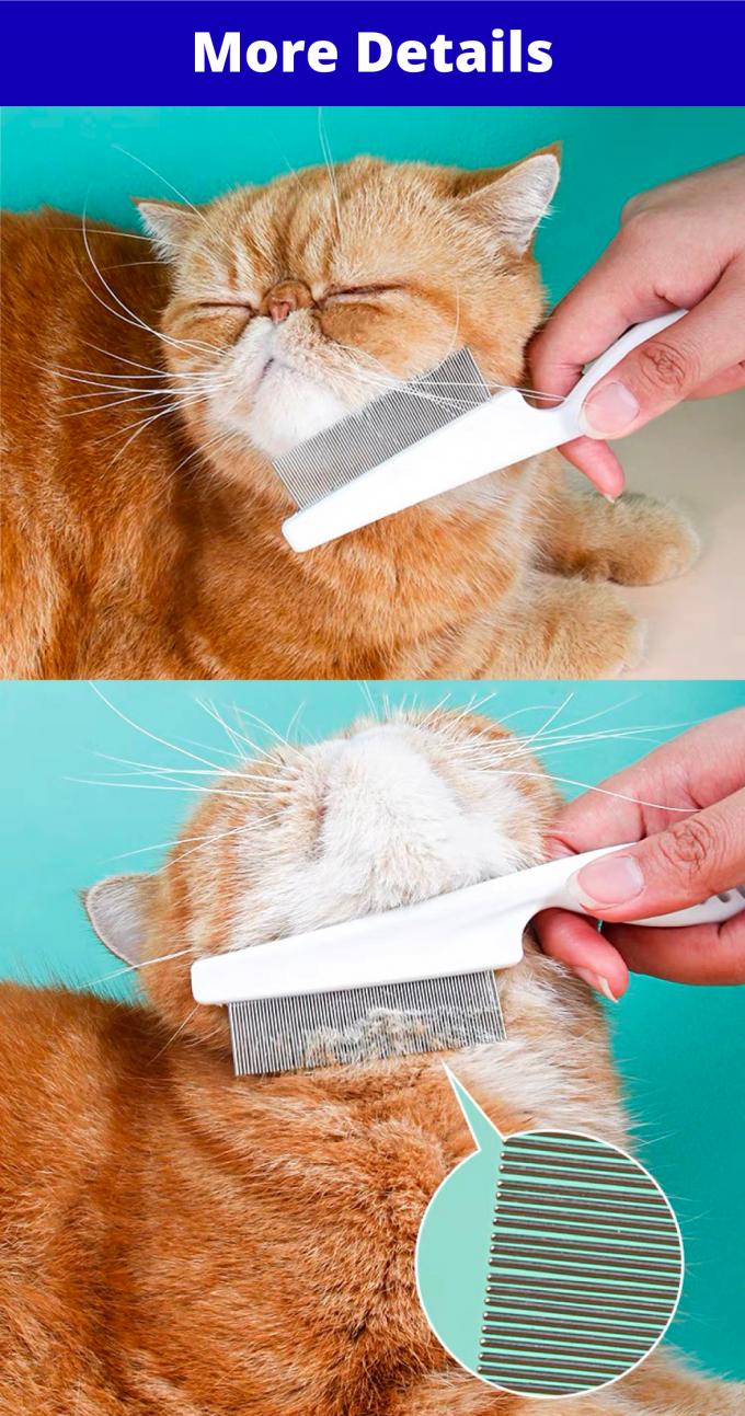 Stainless Pin Pet Flea Comb Dog Cat Grooming Brush For Head Lice Detection 0