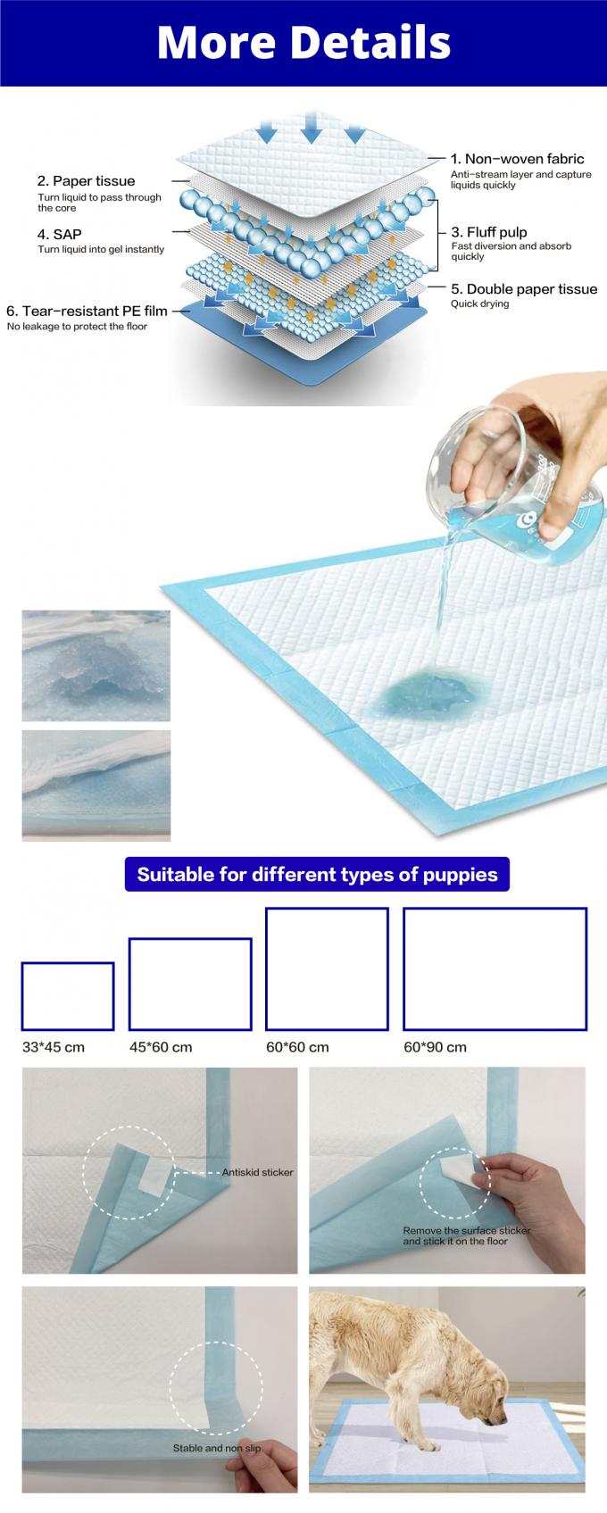 Disposable Pet Training Pads High Absorbency Pet Pee Pads For Dogs 0