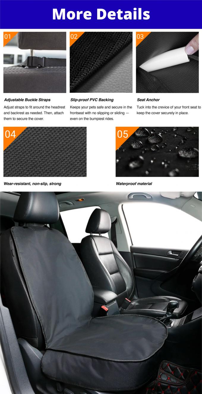 Single Layer Pet Front Seat Cover Waterproof Fits Most Vehicles 0