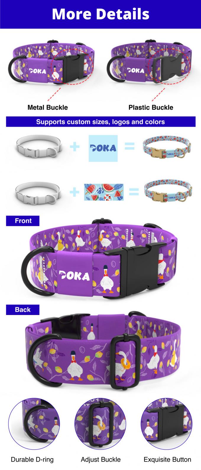 Colorful Nylon Dog Collar Adjustable Durable Lightweight Pet Collar For All Dogs 0