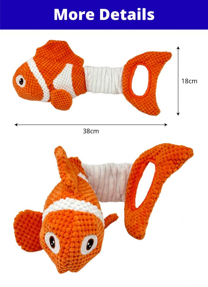 Durable Squeaky Plush Dog Toy Interactive Tug Of War Chew Toy For All Dogs 0