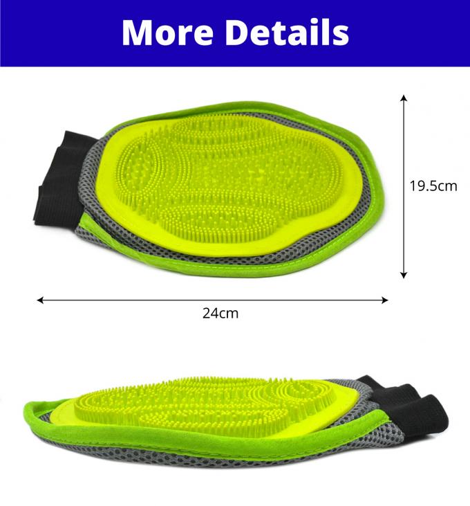Pet Hair Remover Glove Grooming Deshedding Massage Bathing Mitt For Dogs Cats 0