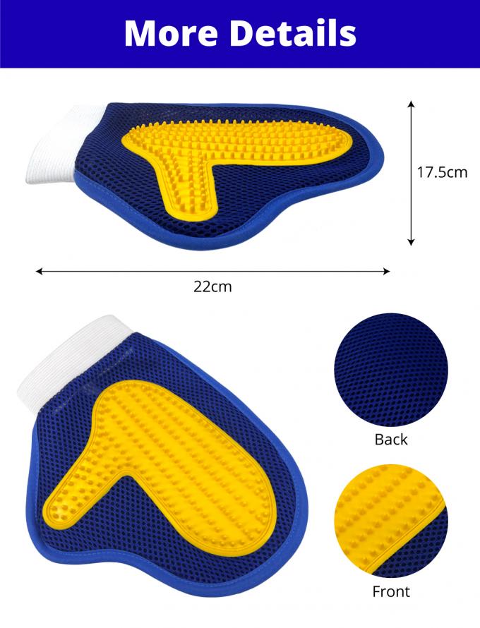 Pet Cleaning Glove Gentle Grooming Mitt For Dogs Cats Hair Removal Massage 0