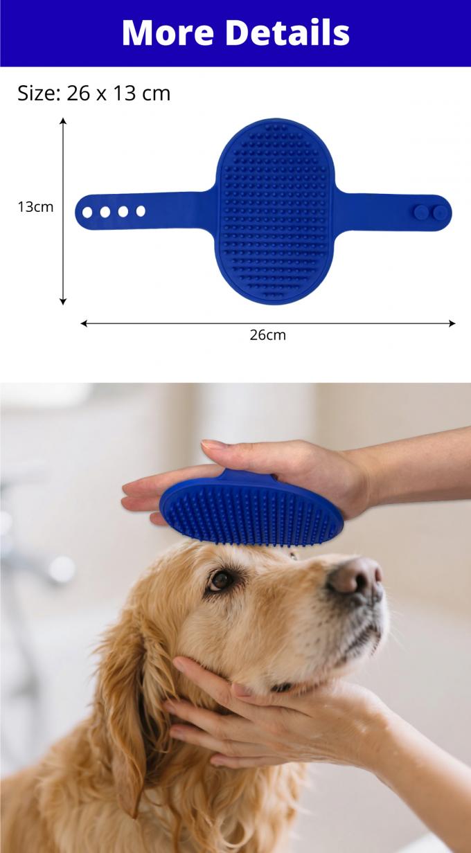 Pet Bath Brush Soft Massage Removes Loose Hair Suitable For Dogs  Cats 0