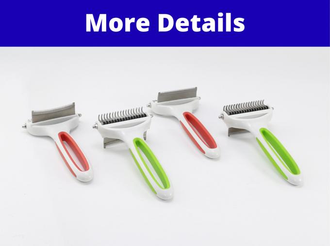 2-in-1 Pet Grooming Brush, Deshedding Tool & Dematting Comb For Dogs And Cats 0