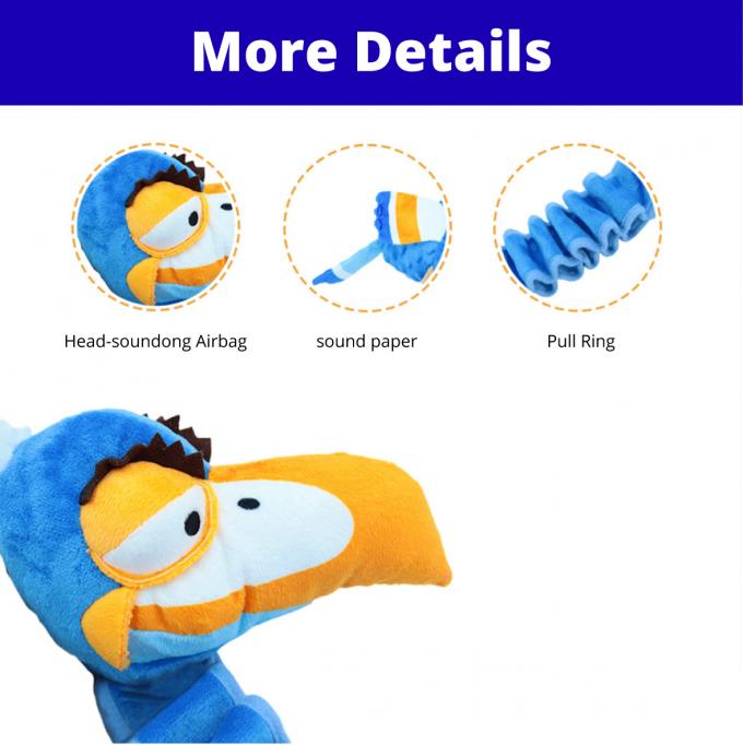 Squeaky Plush Dog Toy With Crinkle Cute Animal Design For Small To Large Dogs 0