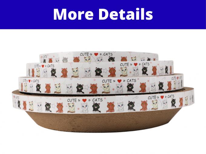 Cat Scratcher Bowl Bed Corrugated Cardboard Lounge Pad For Cats To Scratch Rest 0