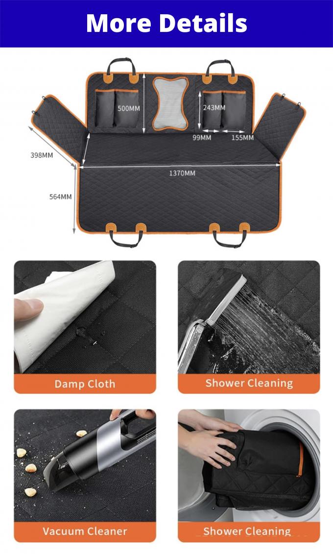 Dog Back Car Seat Cover, Hammock Style With Side Protection, Durable & Waterproof 0