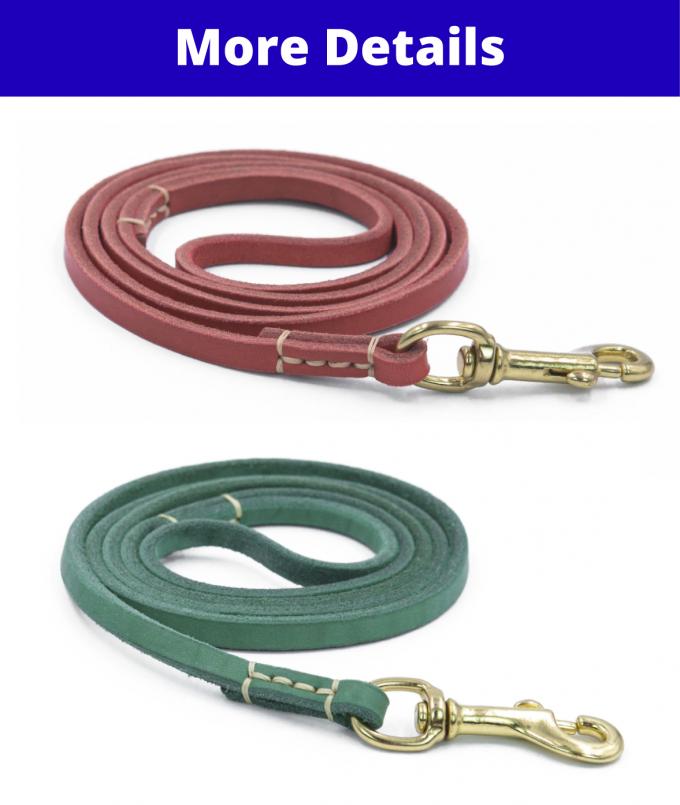 Dog Leash Genuine Leather Traction Rope For Small Medium Training Walking Supplies 0