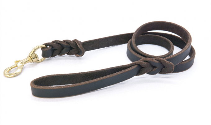 Pet Genuine Leather Dog Leash Braided Military Grade Heavy Leash Training Walking 0