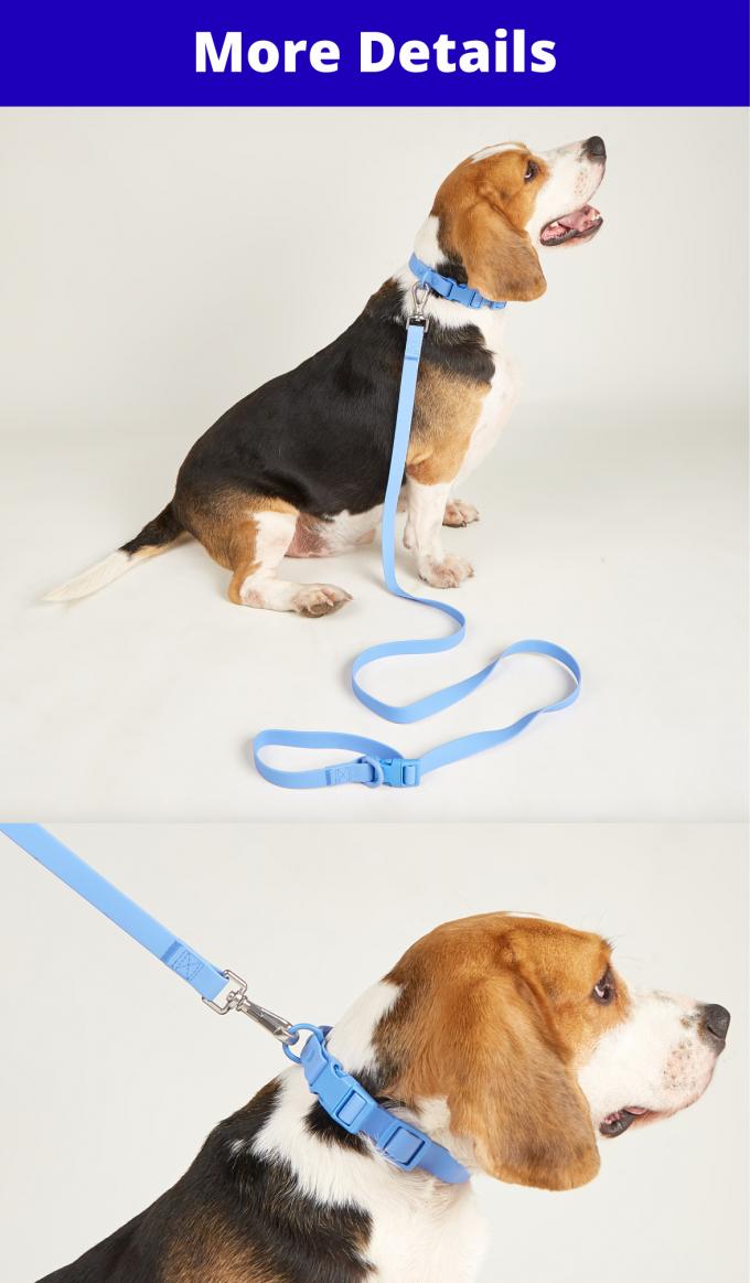 Pet PVC Dog Collar And Leash Set Quick Release Buckle Durable And Easy To Clean 0