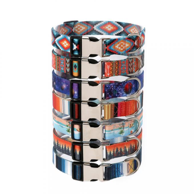 Durable Polyester Pet Collar Adjustable Comfortable Stylish For Dogs 0