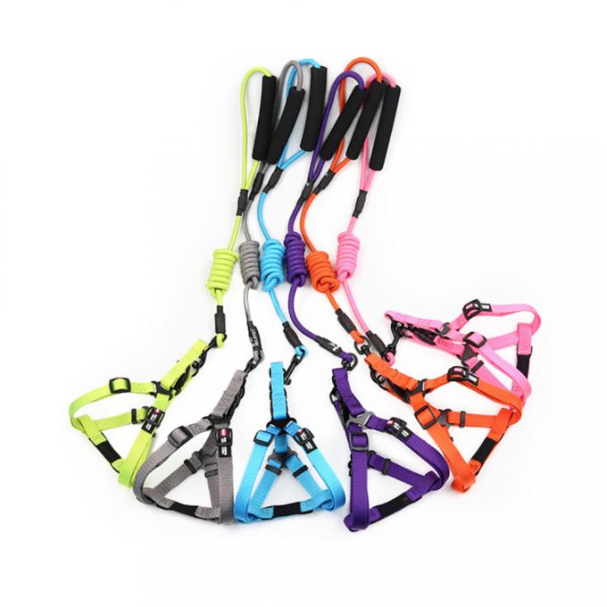 Adjustable Nylon Pet Harness And Leash Set Safe Secure And Easy For Dog Walking 0