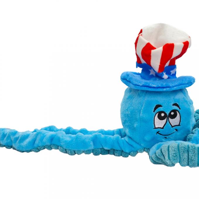 Pet Plush Octopus Dog Toy Tough Plush Squeaky Chew Indestructible Octopus For Large Dogs 0
