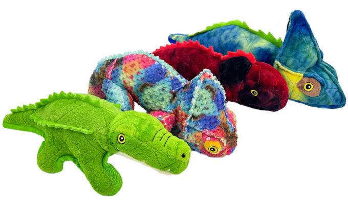 Green Crocodile Squeaky Pet Plush Toy Dog Soft Chew Interactive Training Toy 0