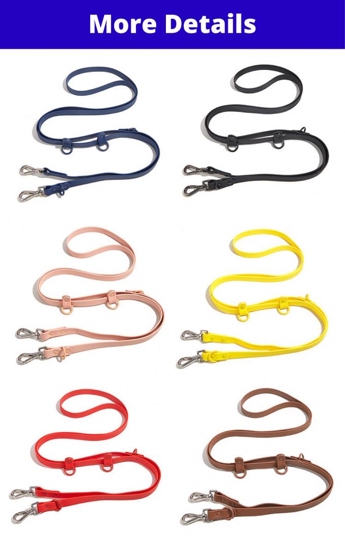 Pet PVC Running Leash Waterproof Durable Comfortable Adjustable 2-Dog Lead 0