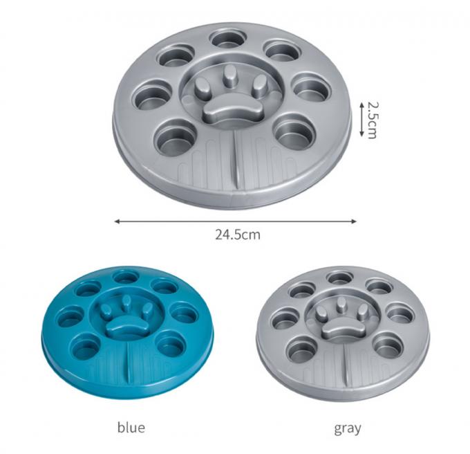Round Pet Slow Feeder Puzzle Bowl Interactive Toy For Healthy Eating 0