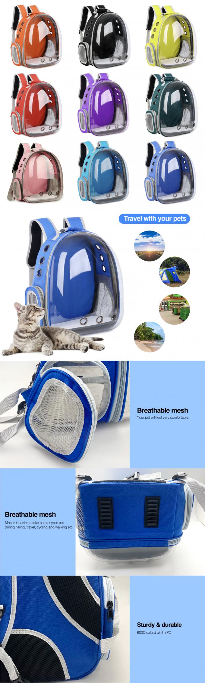 Pet Space Cat Carrier Panoramic Breathable Capsule Design Anti Escape Non Stuffy 0