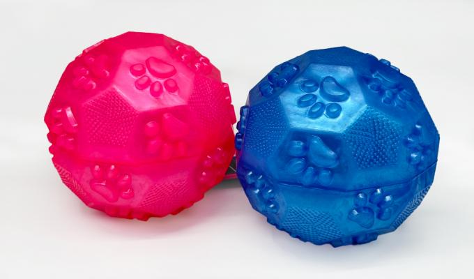 Pet TPR Toy Chew Resistant Squeaky Toy Ball Interactive Molar Tool For Dogs 0