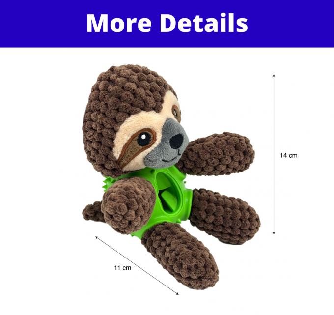 Dog Plush Toy Stuffed Soft Puppy Chew Toy With Treat Dispenser Squeaky Interactive Dog Toy 0