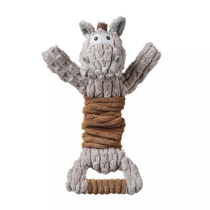 Squeaky Dog Toy Durable Large Breed Interactive Toy Stuffed Plush Dog Toy With Crinkle Paper 0