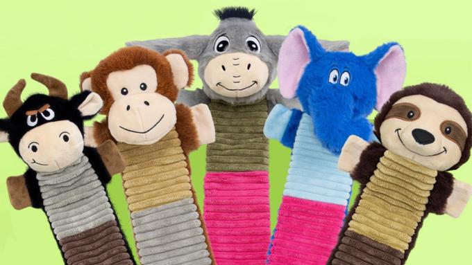 Squeak Dog Plush Toy Dog Chew with Wrinkles and Squeakers Cute Animal Plush to Keep Them Busy 0