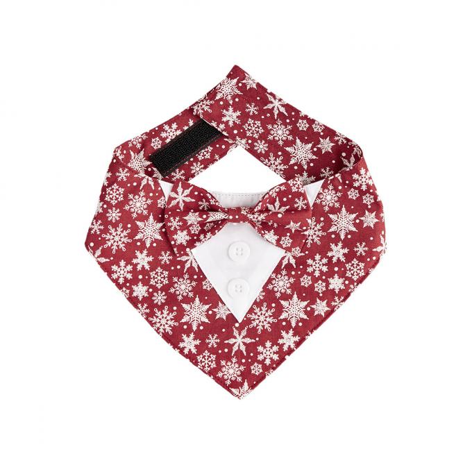 Cute Dog Cat Christmas Bandana Triangle Bibs, Festive Holiday Party Costume For Puppy Pets 3