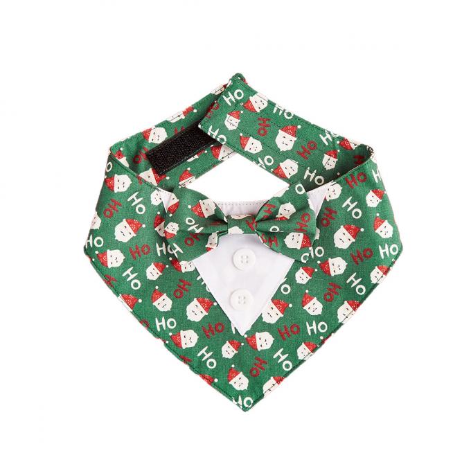 Cute Dog Cat Christmas Bandana Triangle Bibs, Festive Holiday Party Costume For Puppy Pets 2