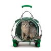 Portable Breathable Clear View Pet Trolley Bag Backpack Carrier With Wheels
