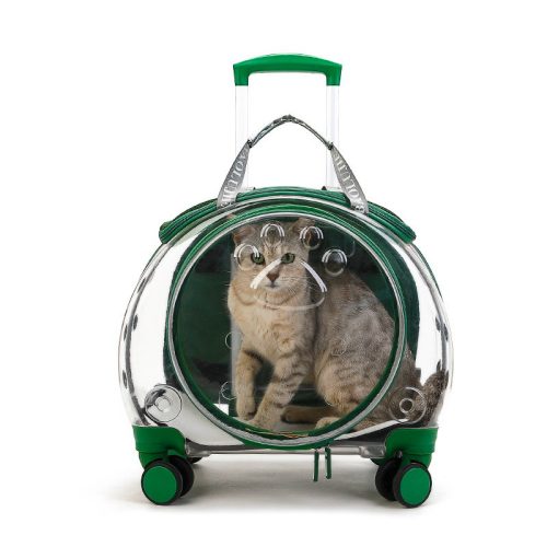 Portable Breathable Clear View Pet Trolley Bag Backpack Carrier With Wheels Portable Breathable Clear View Pet Trolley Bag Backpack Carrier With Wheels