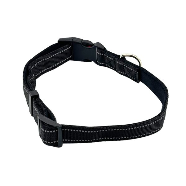 Reflective Adjustable Basic Simple Nylon Dog Collars With Locking Buckle Reflective Adjustable Basic Simple Nylon Dog Collars With Locking Buckle
