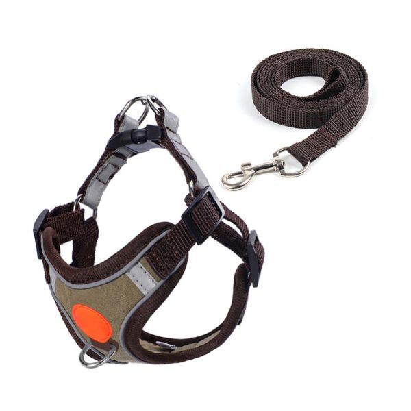 Reflective Custom Logo Dog Harness Leash Set For Small Medium Dogs Reflective Custom Logo Dog Harness Leash Set For Small Medium Dogs