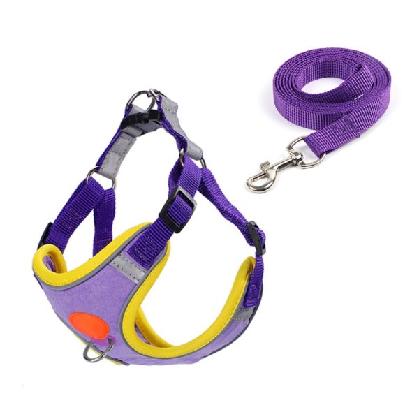 Reflective Custom Logo Dog Harness Leash Set For Small Medium Dogs Reflective Custom Logo Dog Harness Leash Set For Small Medium Dogs