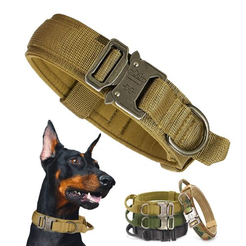 Nylon Tactical Dog Training Collar With Heavy Duty Metal Buckle Nylon Tactical Dog Training Collar With Heavy Duty Metal Buckle
