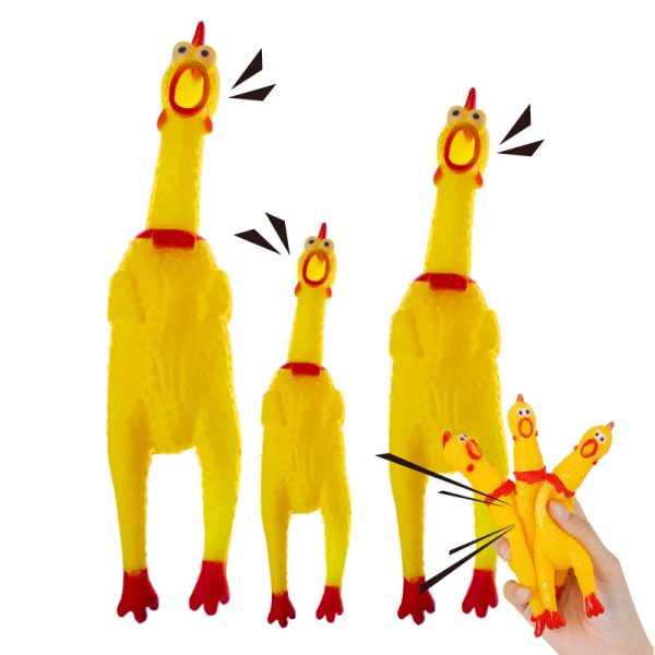 Screaming Chicken Bite Resistant Squeaky Pet Rubber Dog Toy Screaming Chicken Bite Resistant Squeaky Pet Rubber Dog Toy