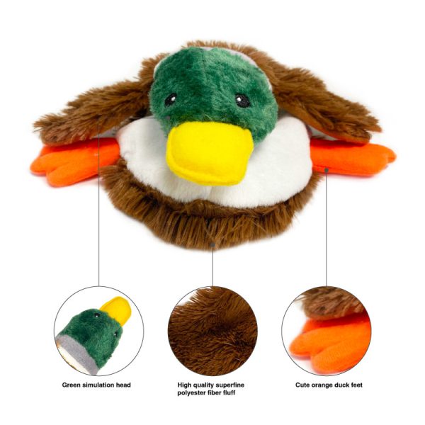 Dog Soft Plush Toys Stuffing Free Interactive Squeaky Puppy Wild Duck
