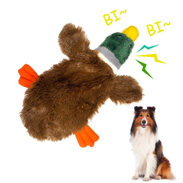 Dog Soft Plush Toys Stuffing Free Interactive Squeaky Puppy Wild Duck