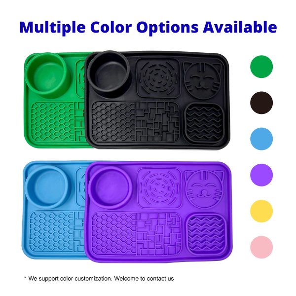 Silicone Dog Slow Feeding Mat Lick Mat For Dogs Cats With Suction Cups Silicone Dog Slow Feeding Mat Lick Mat For Dogs Cats With Suction Cups