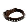 Durable Stylish Secure Adjustable Spiked Genuine Leather Dog Collar Durable Stylish Secure Adjustable Spiked Genuine Leather Dog Collar
