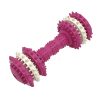 Durable Rubber Dog Chew Toy Dumbbell Shape With Teeth Cleaning Bumps