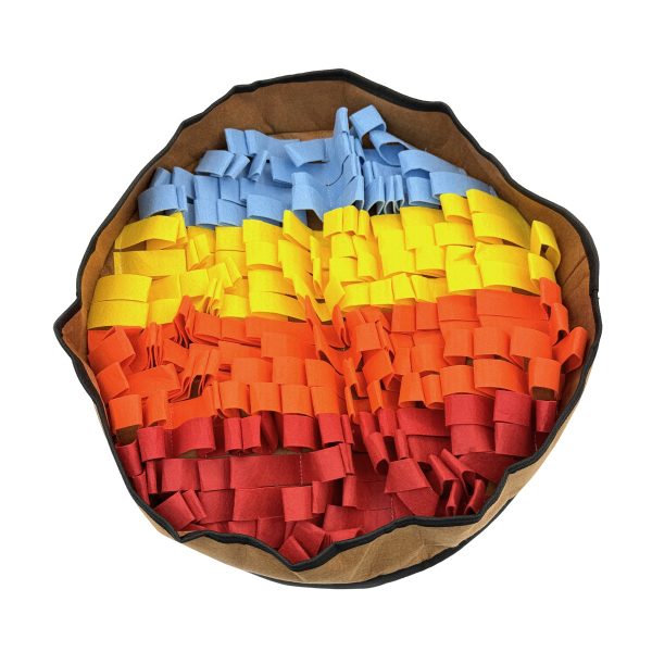 Round Snuffle Mat For Pets Nose Work Training Stress Relief Toy For Dogs Round Snuffle Mat For Pets Nose Work Training Stress Relief Toy For Dogs
